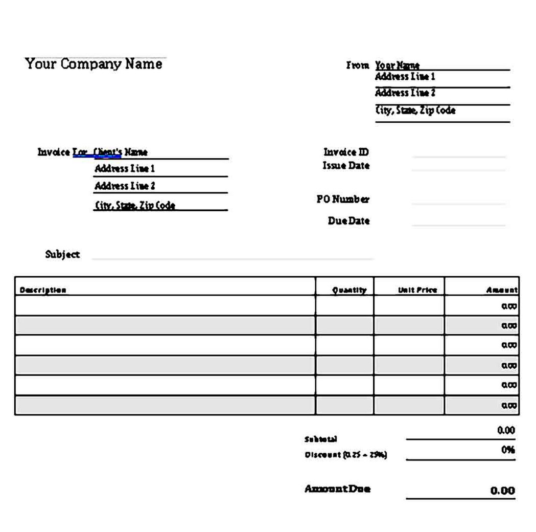Generic Invoice Form